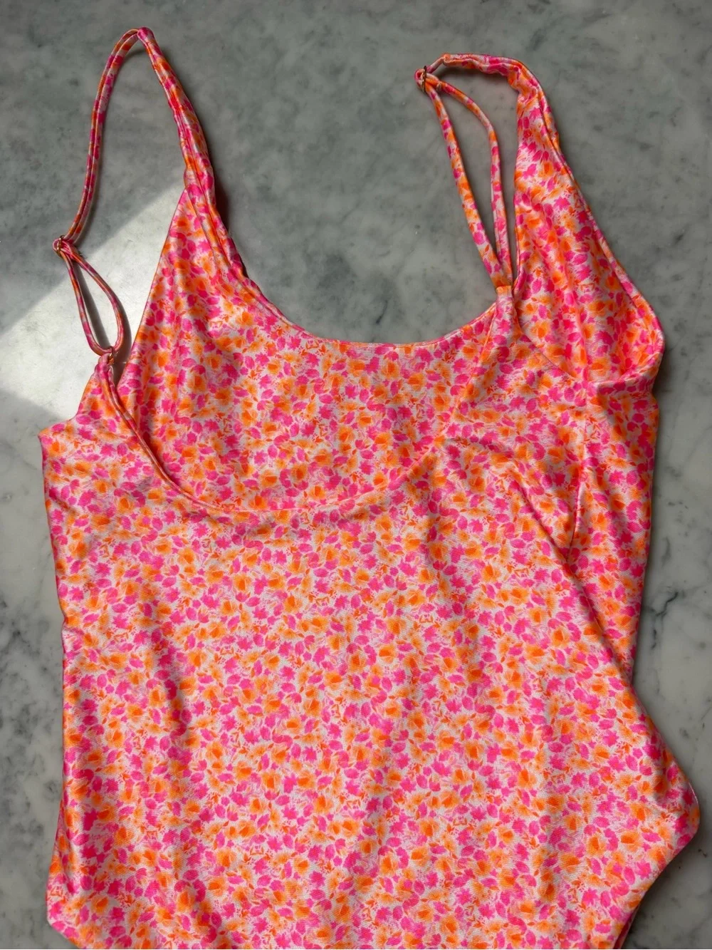 Kulani Kinis Pink & Orange Floral One-Piece Swimsuit